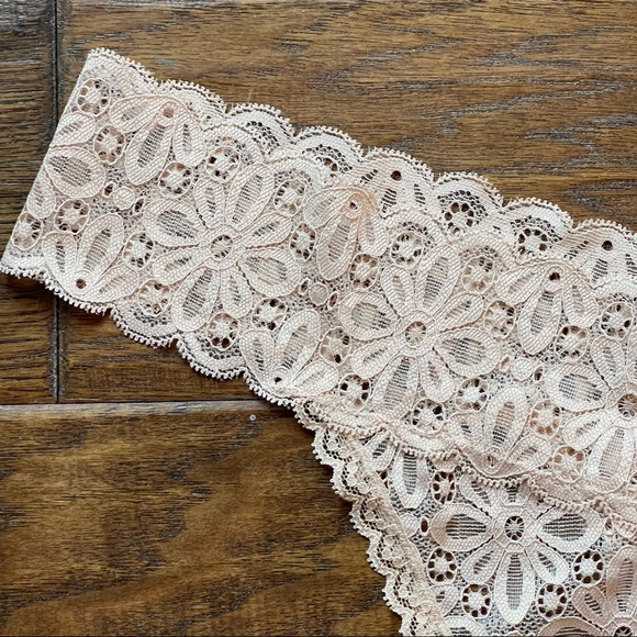 5/$25 NEW! Jenni Intimates cream lace thong panties PLUS SIZE OSFM (1X-3X) - Picture 3 of 13